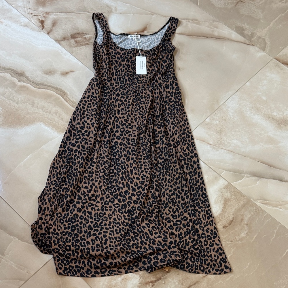 Reformation Leopard Print Maxi Dress - Brown and Black